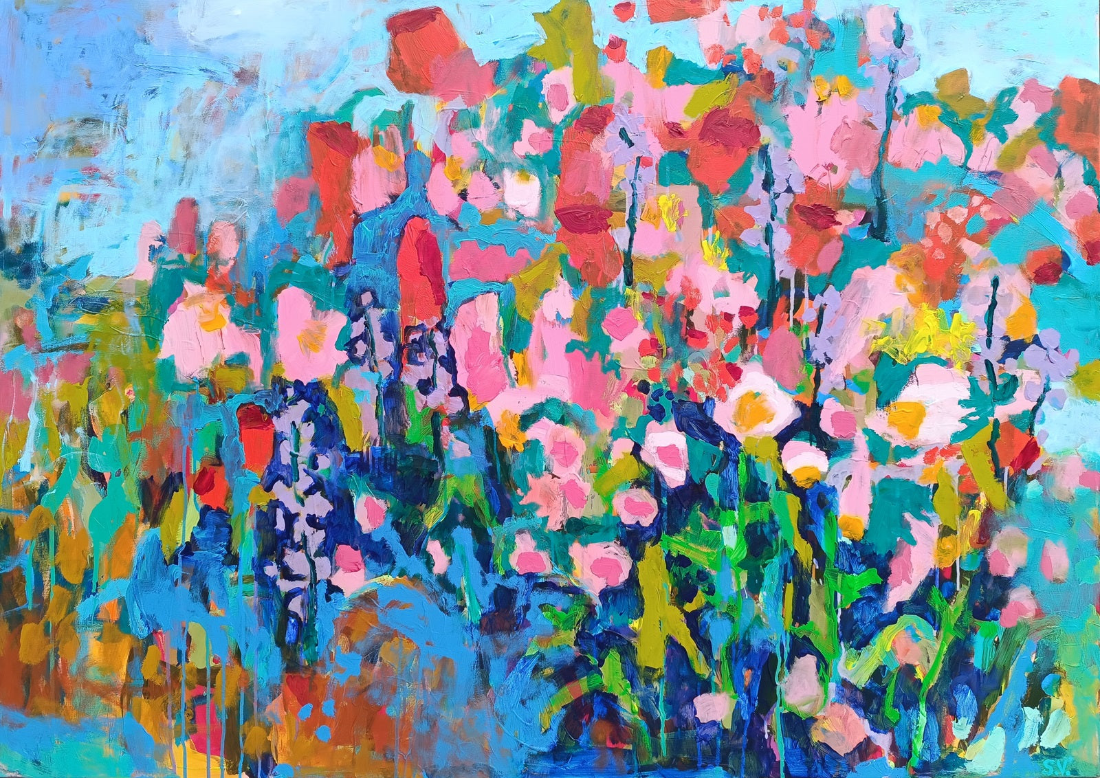 floral colorul wall art