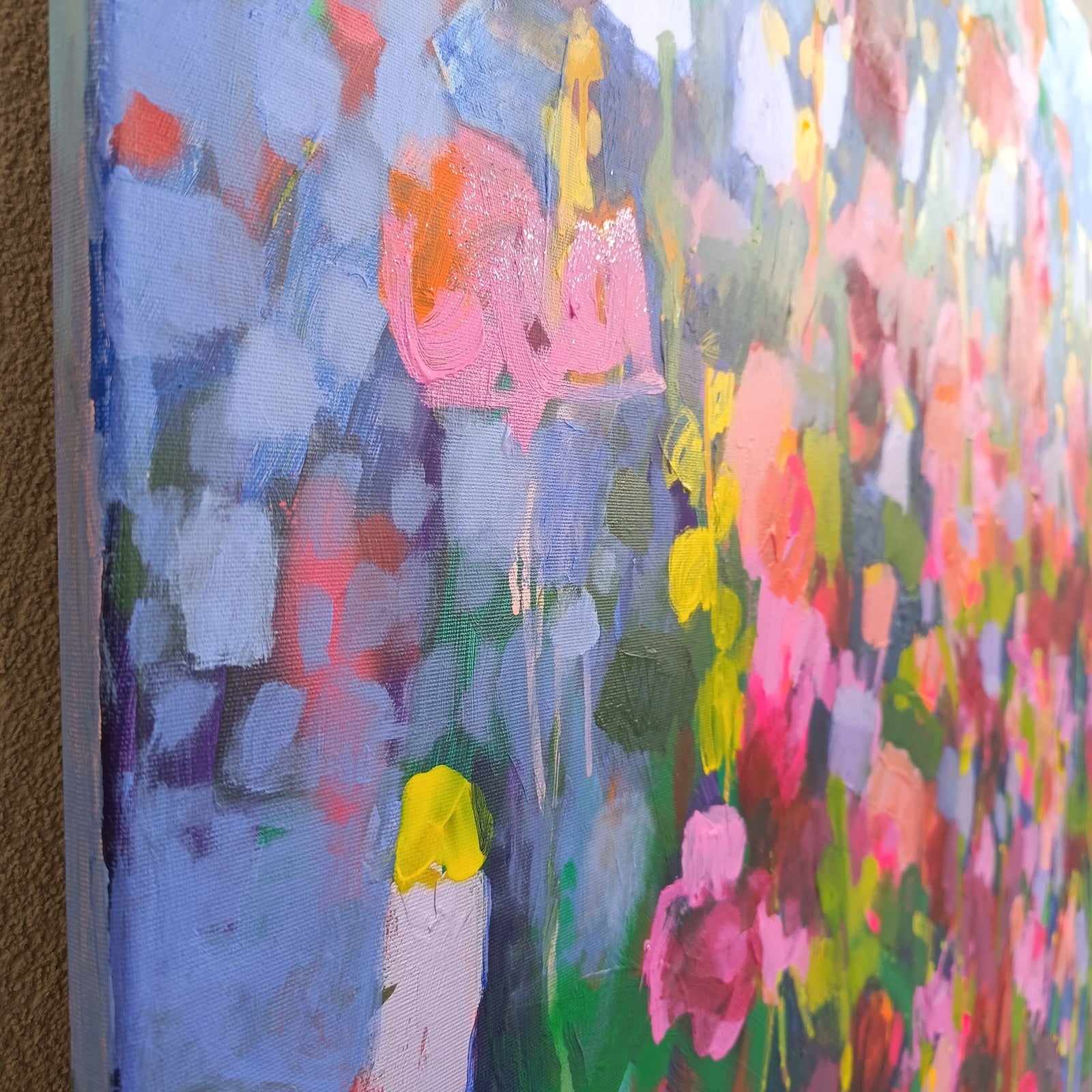 large abstract floral painting