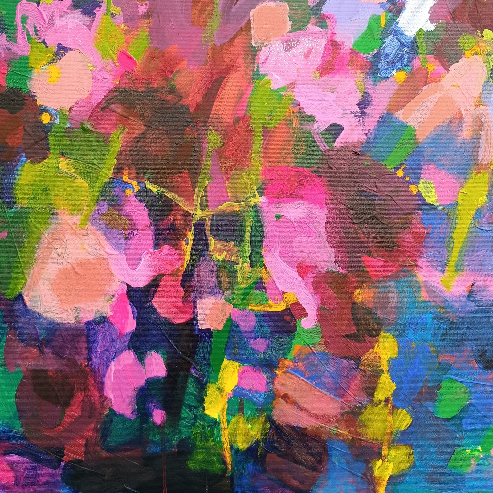 large abstract floral painting