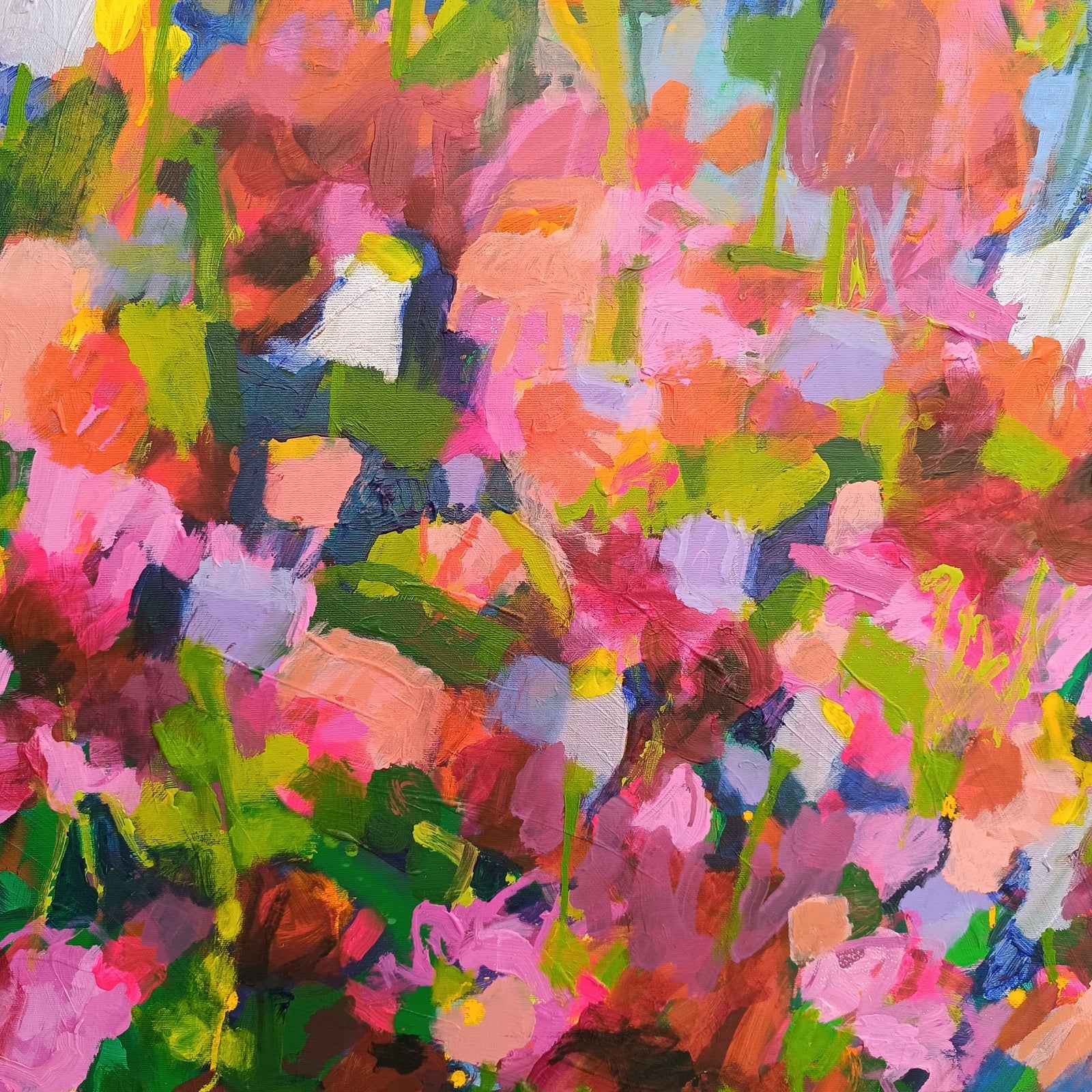 large abstract floral painting