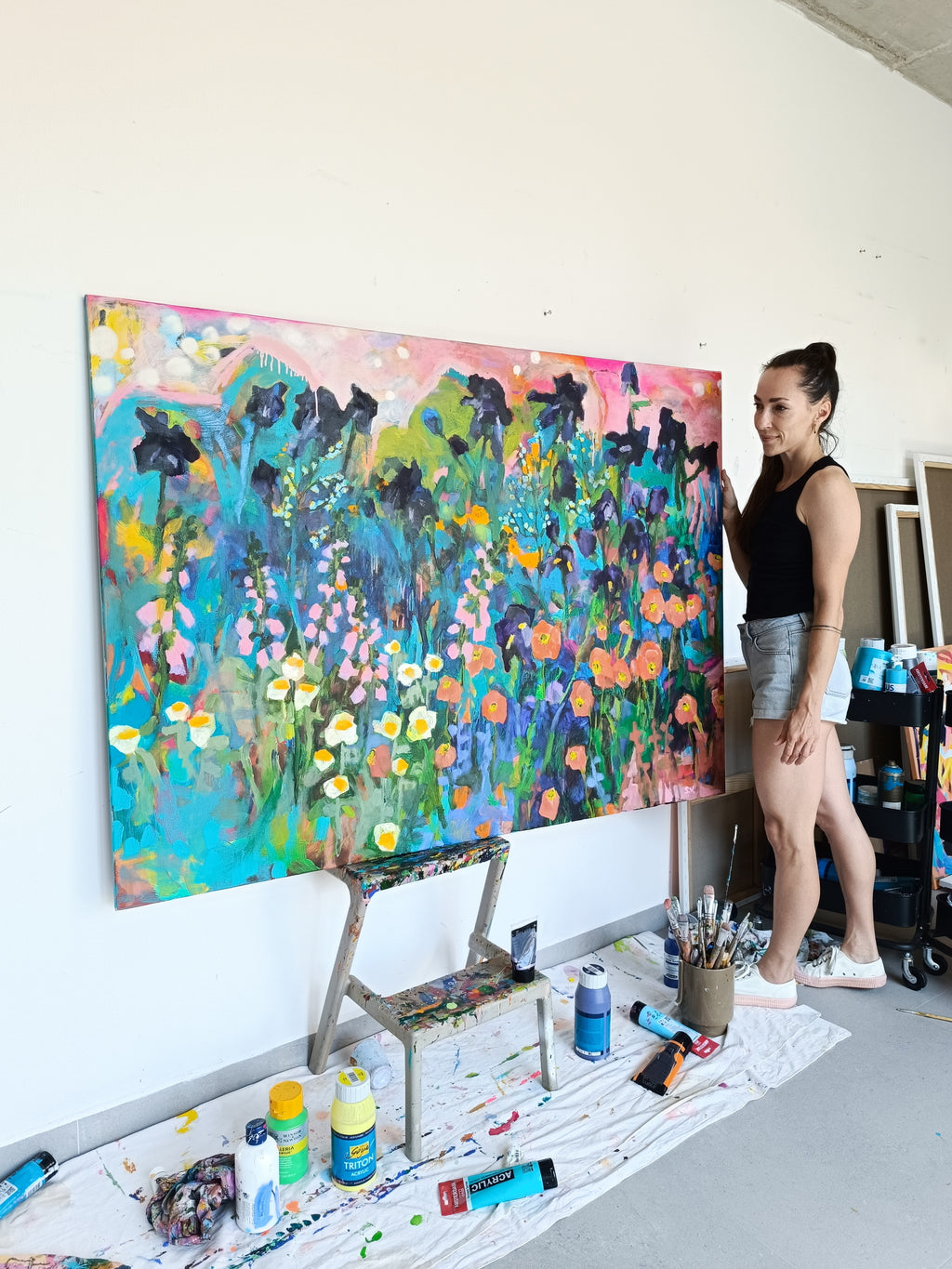 painting with flowers